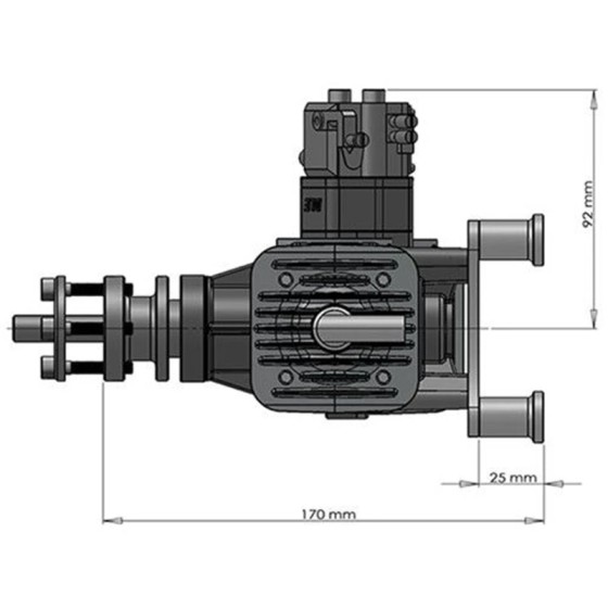2023 News DLE60 DLE 60 RC Airplane Gasoline Engine Twin-cylinder Two-stroke Side Exhaust Natural Wind-cooled Hand Start 60cc Dis